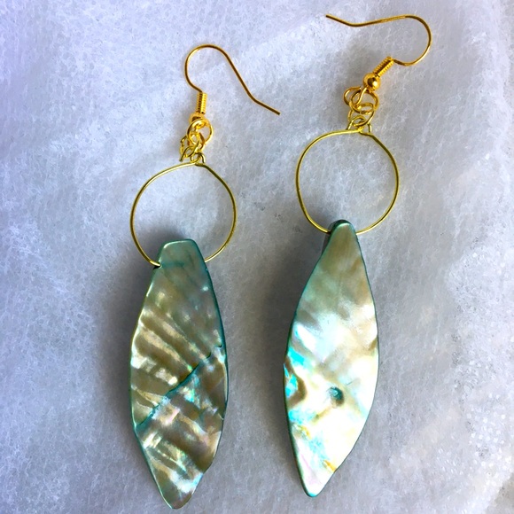 Boho Iridescent Glass Earrings - Picture 2 of 6